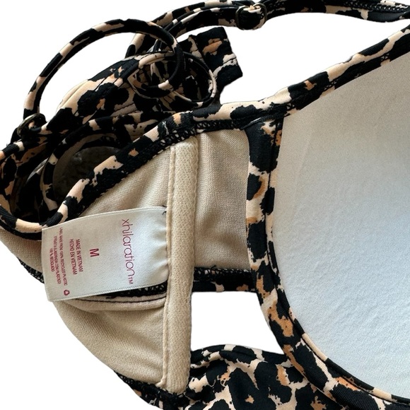 xhileration leopard padded bathing suit top- NWOT - medium - Picture 2 of 3